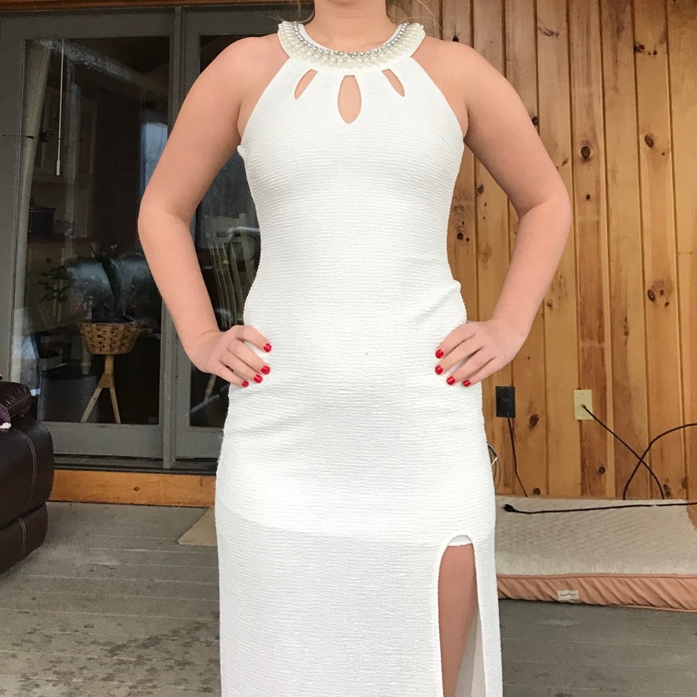 White formal gown